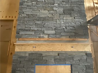 Black river mica ashlar - fireplace